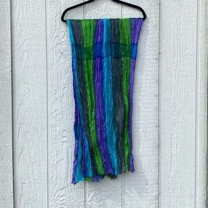 Bundle 3 for 50% off 1980s Hand Dyed Crinkled Silk Scarf, as-is